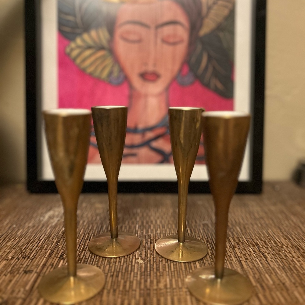 Arthur Salm Design Brass Vintage stunning set of (4)